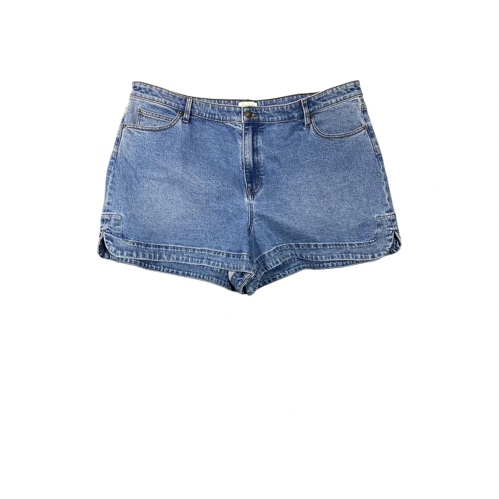 Joie Denim‎ Tatum Dolphin Shorts Womens 20W Blue Excellent High Rise Notched Hem